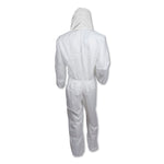 A20 Elastic Back, Cuff And Ankle Hooded Coveralls, Zip, X-Large, White, 24/carton