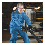 A60 Elastic-Cuff, Ankles and Back Hooded Coveralls, X-Large, Blue, 24/Carton