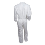 A30 Elastic-Back and Cuff Coveralls, 2X-Large, White, 25/Carton