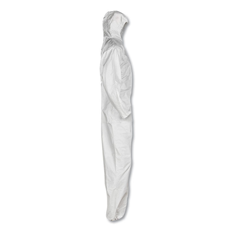 A30 Elastic-Back and Cuff Hooded Coveralls, 2X-Large, White, 25/Carton