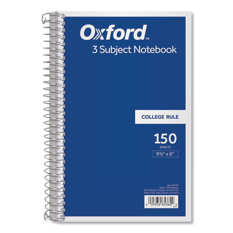 Coil-Lock Wirebound Notebook, 3-Subject, Medium/College Rule, Randomly Assorted Cover Color, (150) 9.5 x 6 Sheets