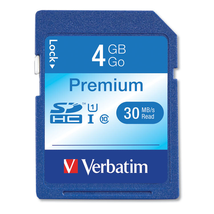 4gb Premium Sdhc Memory Card, Uhs-I U1 Class 10, Up To 30mb/s Read Speed