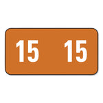 Yearly End Tab File Folder Labels, 15, 0.5 X 1, Brown, 25/sheet, 10 Sheets/pack