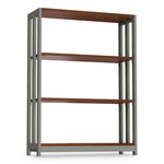 Trento Line Bookcase, Three-Shelf, 31.5w x 11.5d x 43.25h, Cherry
