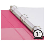 Earth's Choice Plant-Based Durable Fashion View Binder, 3 Rings, 1" Capacity, 11 x 8.5, Berry, 2/Pack