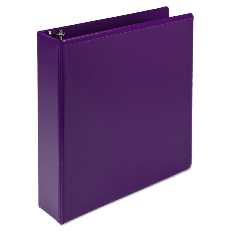 Earth's Choice Plant-Based Durable Fashion View Binder, 3 Rings, 2" Capacity, 11 x 8.5, Purple, 2/Pack
