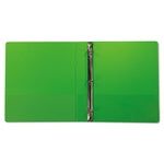 Earth's Choice Plant-Based Durable Fashion View Binder, 3 Rings, 1" Capacity, 11 x 8.5, Lime, 2/Pack