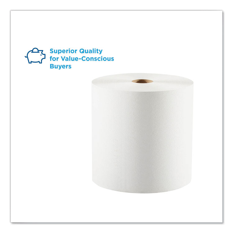 Pacific Blue Basic Nonperf Paper Towels, 1-Ply, 7.78 x 1,000 ft, White, 6 Rolls/Carton