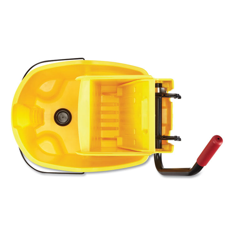 WaveBrake 2.0 Bucket/Wringer Combos, Side-Press with Drain, 8.75 gal, Yellow