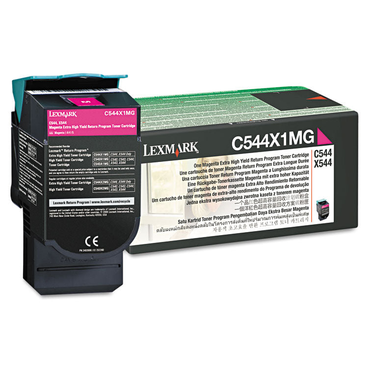 C544x1mg Return Program Extra High-Yield Toner, 4,000 Page-Yield, Magenta
