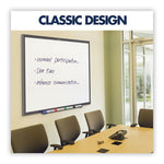 Classic Series Total Erase Dry Erase Boards, 72" x 48", White Surface, Black Aluminum Frame