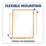 Classic Series Total Erase Dry Erase Boards, 36" x 24", White Surface, Oak Finished Fiberboard (MDF) Frame
