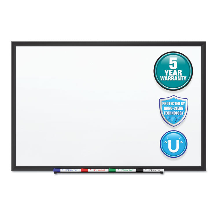 Classic Series Nano-Clean Dry Erase Board, 24" x 18", White Surface, Black Aluminum Frame