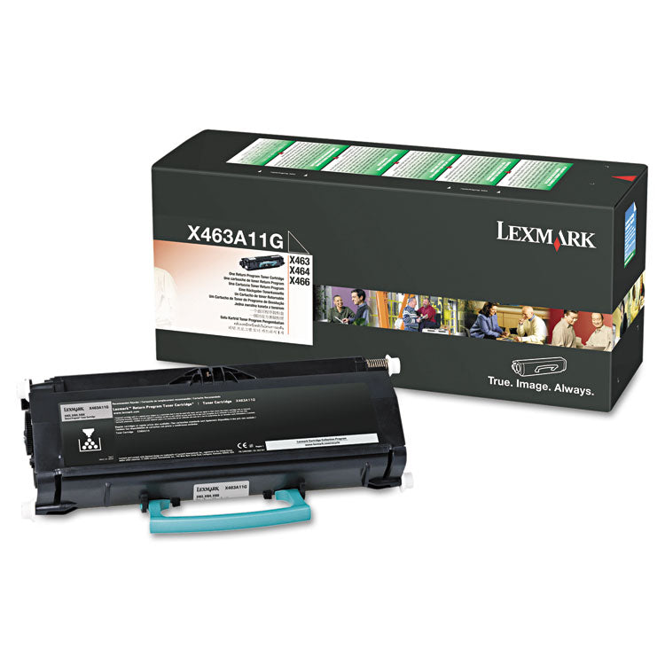 X463a11g Return Program Toner, 3,500 Page-Yield, Black