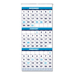 Recycled Three-Month Format Wall Calendar, Vertical Orientation, 12.25 x 26, White Sheets, 14-Month: Dec 2024 to Jan 2026