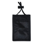 ID Badge Holders with Convention Neck Pouch, Vertical, Black/Clear 3.25" x 5" Holder, 2.38" x 3.5" Insert, 48" Cord, 12/Pack