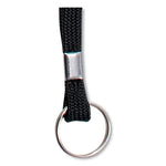 Deluxe Lanyards, Metal Clip Fastener, 36" Long, Black, 24/Box