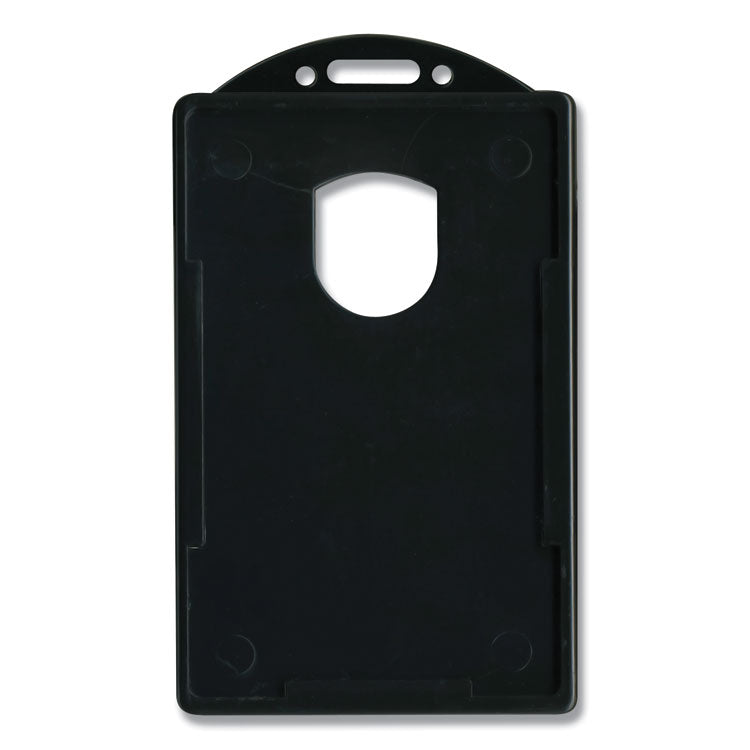 ID Card Holders, Vertical, Black 2.38" x 3.68" Holder, 2.13" x 3.38" Insert, 25/Pack