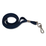 Deluxe Lanyards, Metal J-Hook Fastener, 36" Long, Blue, 24/Box