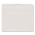 PVC-Free Badge Holders, Horizontal, Clear 4.5" x 4" Holder, 4.13" x 3.25" Insert, 50/Pack