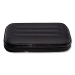 Large Soft-Sided Pencil Case, 8.75" x 5.25" x 2", Black