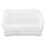 Super Stacker Crayon Box, 4.75" x 3.5" x 1.6", Clear