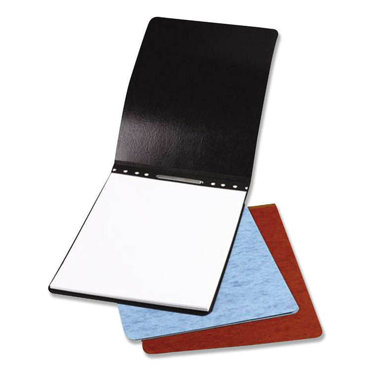 Pressboard Report Cover, Two-Piece Prong Fastener, 2" Capacity, 8.5 X 11, Black/black
