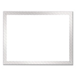 Foil Border Certificates, 8.5 X 11, White/silver With Braided Silver Border,15/pack