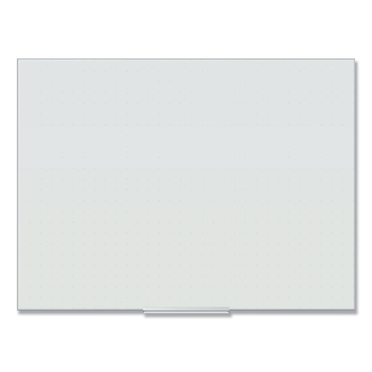 Floating Glass Ghost Grid Dry Erase Board, 48" x 36" (Actual Size: 47" x 35"), White Surface