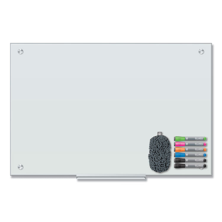 Magnetic Glass Dry Erase Board Value Pack, 36" x 24" (Actual Size: 35" x 23"), Frosted White Surface