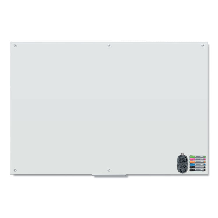 Magnetic Glass Dry Erase Board Value Pack, 72" x 48" (Actual Size: 70" x 47"), Frosted White Surface
