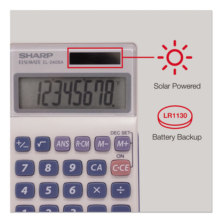 El240sb Handheld Business Calculator, 8-Digit Lcd