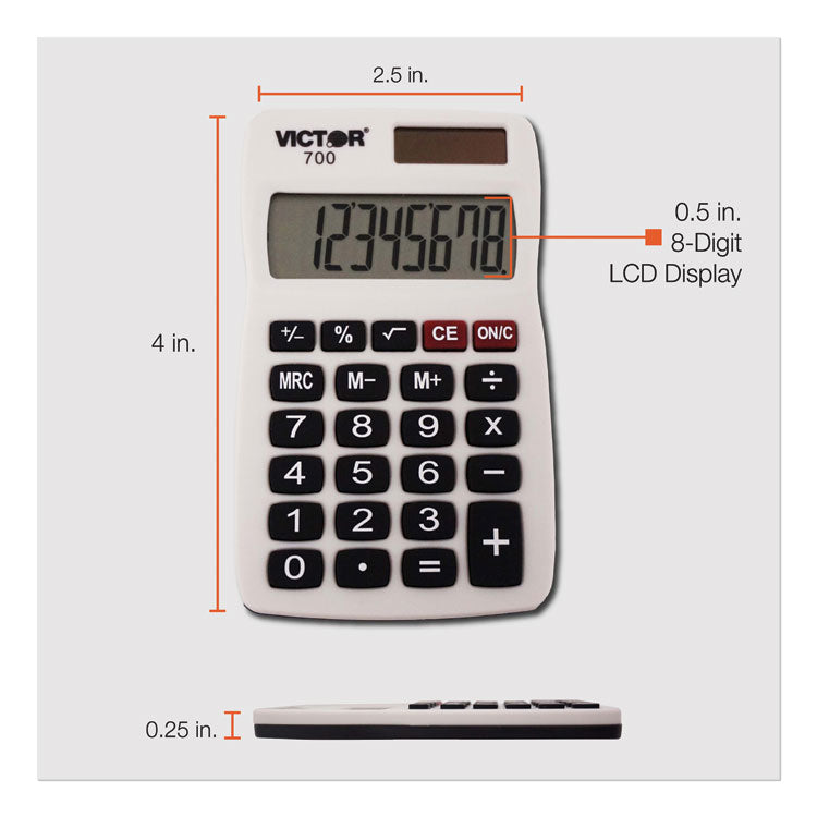 700 Pocket Calculator, 8-Digit Lcd