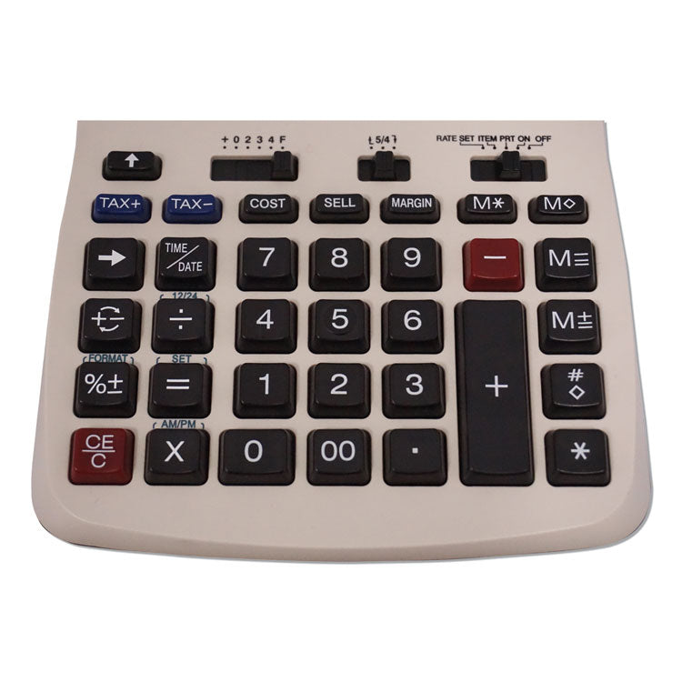 1208-2 Two-Color Compact Printing Calculator, Black/red Print, 2.3 Lines/sec