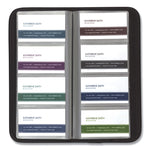 Professional Vinyl Business Card File, Holds 160 2 x 3.5 Cards, 4.75 x 10.25, Black