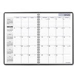 DayMinder Monthly Planner, Ruled Blocks, 12 x 8, Black Cover, 14-Month: Dec 2024 to Jan 2026