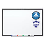 Classic Series Total Erase Dry Erase Boards, 60" x 36", White Surface, Black Aluminum Frame