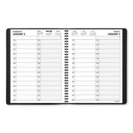 Two-Person Group Daily Appointment Book, 11 x 8, Black Cover, 12-Month (Jan to Dec): 2025
