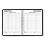 DayMinder Monthly Planner with Notes Column, Ruled Blocks, 8.75 x 7, Black Cover, 12-Month (Jan to Dec): 2025