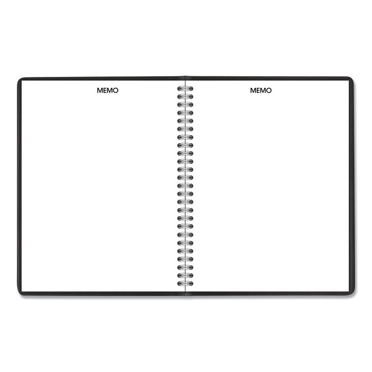DayMinder Monthly Planner with Notes Column, Ruled Blocks, 8.75 x 7, Black Cover, 12-Month (Jan to Dec): 2025