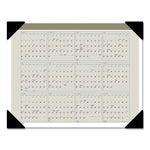 Executive Monthly Desk Pad Calendar, 22 x 17, White Sheets, Black Corners, 12-Month (Jan to Dec): 2025