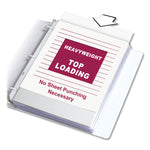 Polypropylene Sheet Protectors, Heavy-Duty, Side: 3-Hole Punched, Top Load 8.5 x 11 Insert, Nonglare Clear Front, 50/Box
