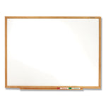 Classic Series Total Erase Dry Erase Boards, 36" x 24", White Surface, Oak Finished Fiberboard (MDF) Frame