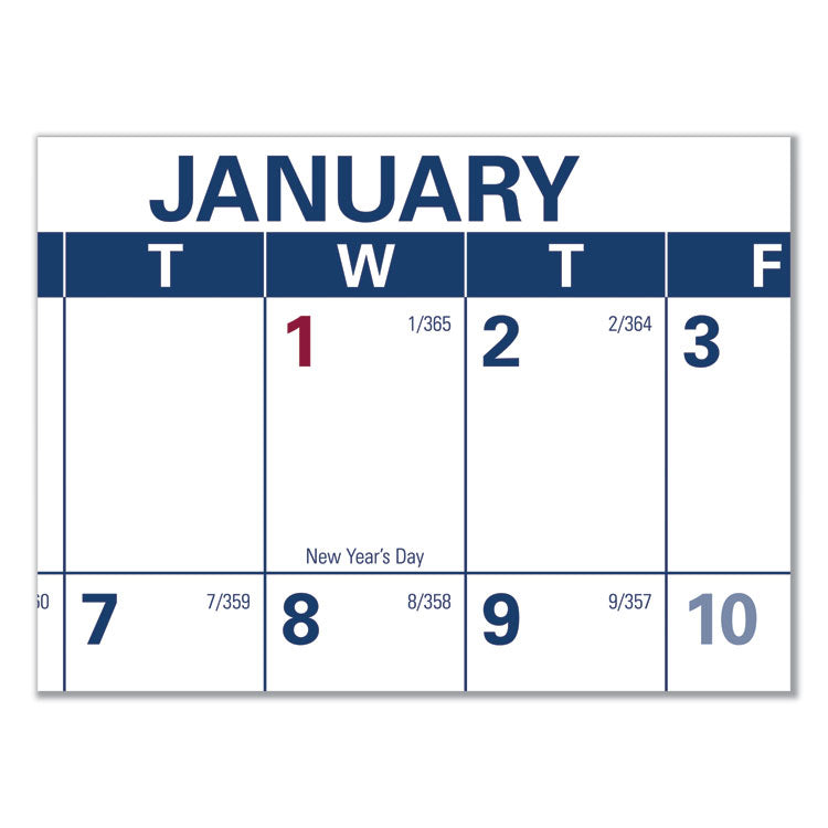 Erasable Vertical/Horizontal Wall Planner, 32 x 48, White/Blue/Red Sheets, 12-Month (Jan to Dec): 2025