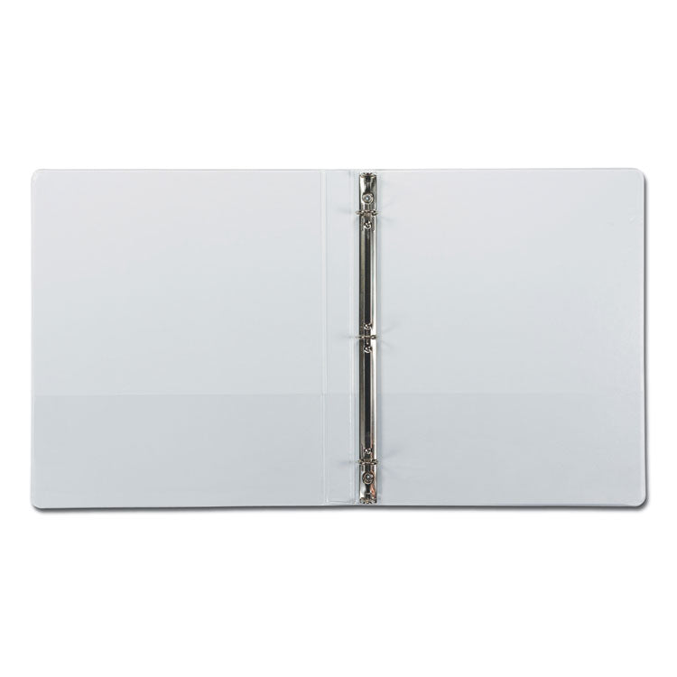 Earth's Choice Plant-Based Round Ring View Binder, 3 Rings, 0.5" Capacity, 11 x 8.5, White