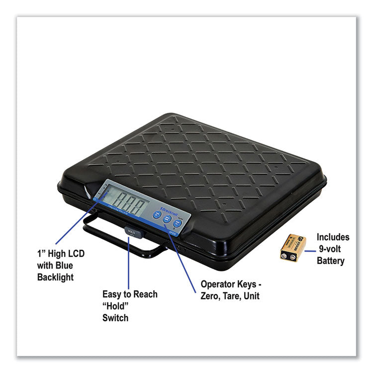 Portable Electronic Utility Bench Scale, 100 lb Capacity, 12.5 x 10.95 x 2.2  Platform