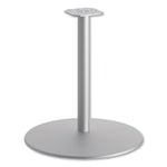 Between Round Disc Base for 30" Table Tops, 27.79" High, Textured Silver