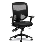 Prominent Mesh High-Back Task Chair, Supports Up To 250 Lb, 17" To 21" Seat Height, Black
