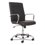 5-Eleven Mid-Back Executive Chair, Supports Up To 250 Lb, 17.1" To 20" Seat Height, Black Seat/back, Chrome Base
