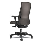 Ignition 2.0 Upholstered Mid-Back Task Chair With Lumbar, Supports 300 Lb, 17" To 22" Seat, Black Vinyl Seat/back, Black Base